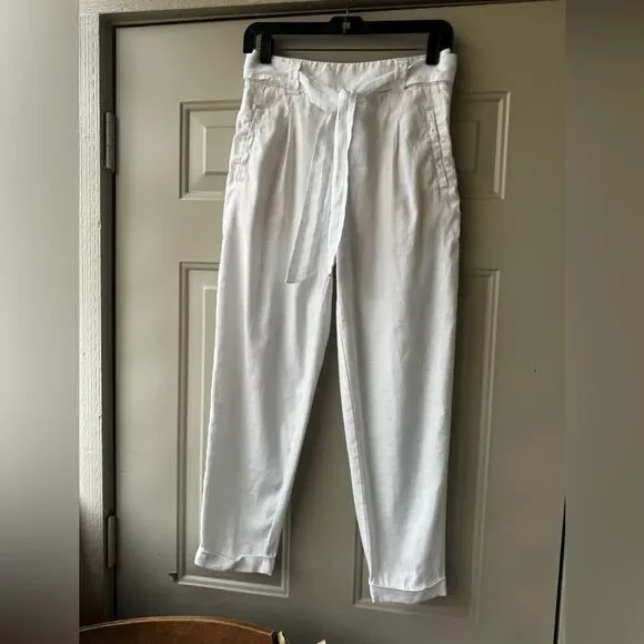 Anthropologie White Nias Trousers Pants By Ett Twa Size 0 - Picture 3 of 16